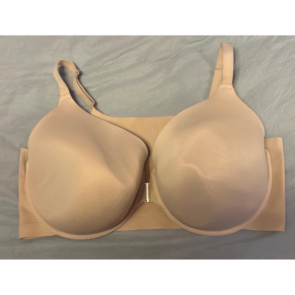 Cacique Nude Full Figure Front Close Lightly Lined Bra Full Coverage 46G